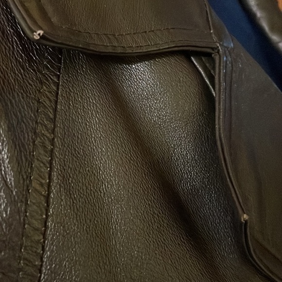 Worthington, women’s genuine leather coat with belt and pockets (Mlb) - Picture 7 of 16